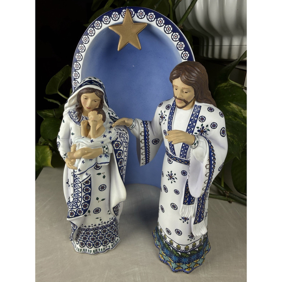 Hawthorne Village Other - Hawthorne Village The Silent Night Nativity Collection Mary Jesus Joseph Crèche